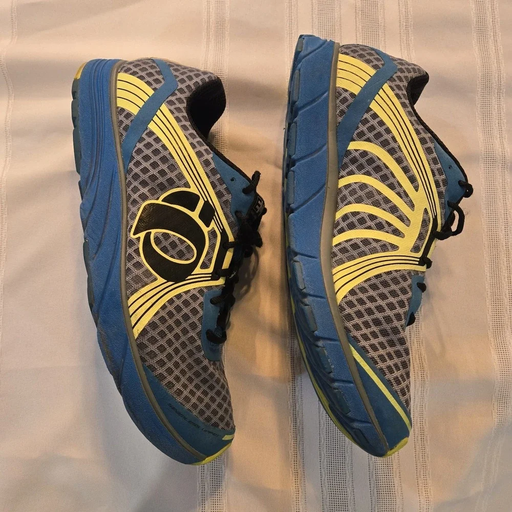 Pearl Izumi Mens EM Road H 3 Running Shoes Mens Size 12 Gray/Teal/Yellow